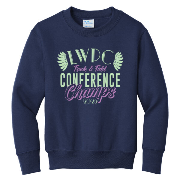 LWPC Conference Champs 2026 - Youth Core Fleece Crewneck Sweatshirt Thumbnail