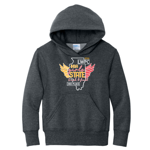 LWPC State 2026 - Youth Core Fleece Pullover Hooded Sweatshirt Thumbnail